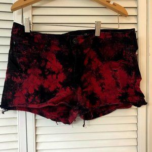 Lovesick Tie-dye Distressed Jean Shorts
